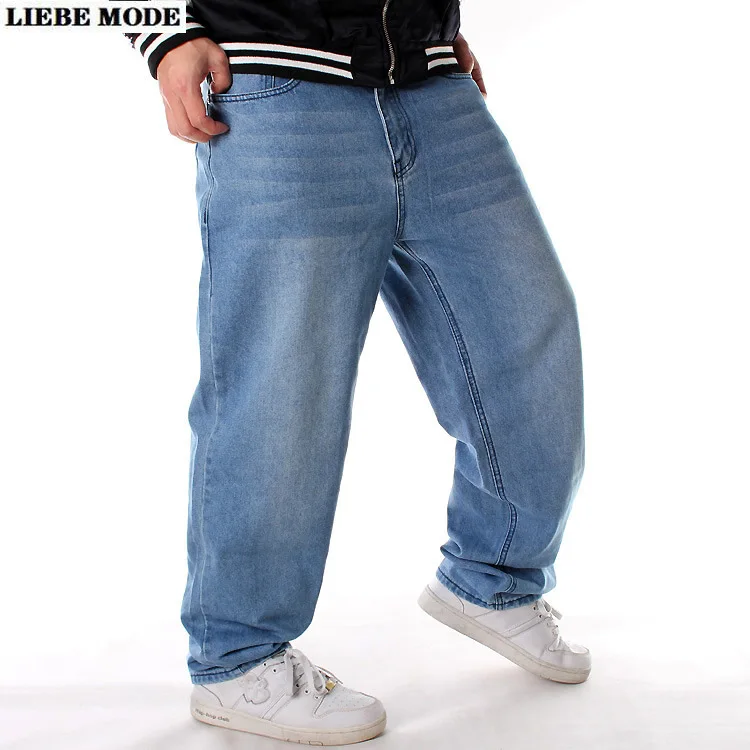 

Men Street Style Hip Hop Baggy Jeans Men Loose Big Size Palazzo Harem Denim Pants Male Casual Straight Pantalon Jeans Homme