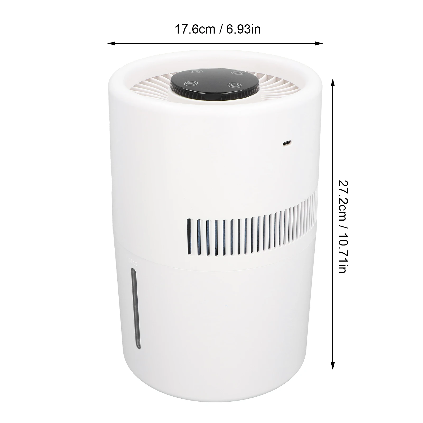 Air Purifier and Humidifier 2 in 1 5W 4L Water Tank Quiet Humidifier Desktop Air Purifier for Office Bedroom Nursery 4