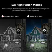 Caméra de sécurité solaire Ubox 4G SIM, caméra de surveillance extérieure WiFi, caméra de suivi cellulaire, vision nocturne couleur, détection humaine/animale 5