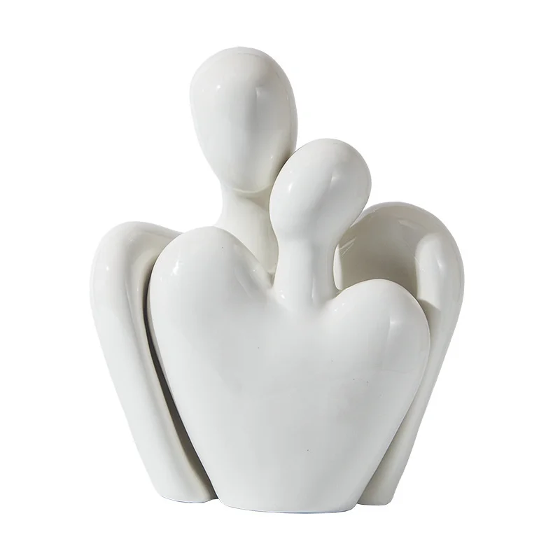

Home Decor Creative Figures Embrace Ceramic Statue Ornament Living Room Bookcase Decorations Desktop Home Decoration Accessories
