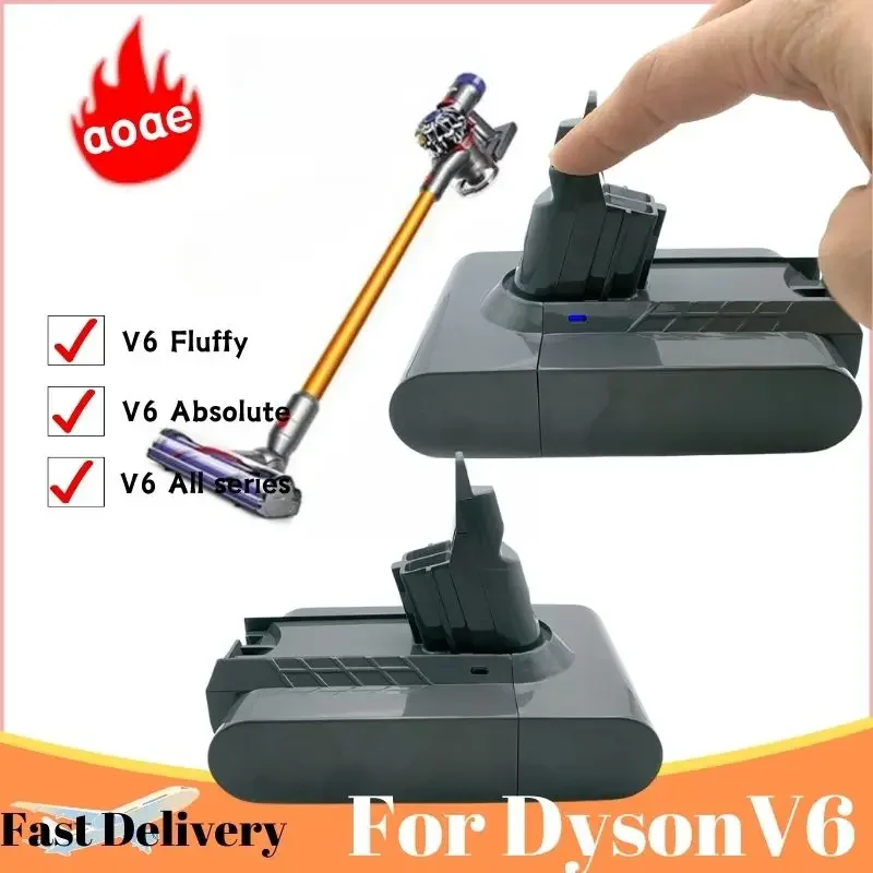 

Батарея 21,6 в для Dyson /6800/9800/12800 мАч, батарея V6 для пылесоса Dyson, 21,6 в, запасная батарея для Dyson DC62 DC59