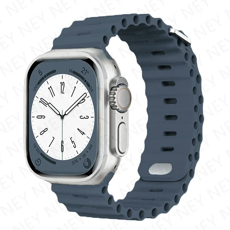 Sport Ocean Silicone Strap for Apple Watch - Premium Adjustable Band for All Sizes