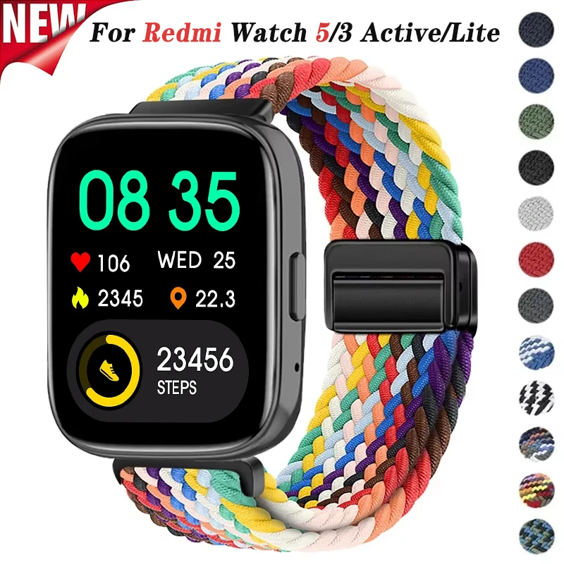 Braided Nylon Solo Loop Band – 22mm Adjustable Weave Wristband Strap
