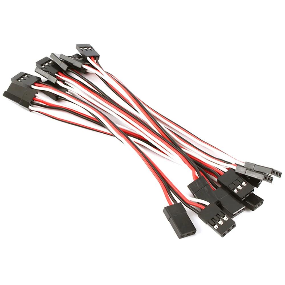 10pcs/lot 100mm/150mm/200mm/300mm/500mm/1000mm Servo Extension Lead Wire Cable Male & Male/Female & Male For JR Futaba RC Servo 5
