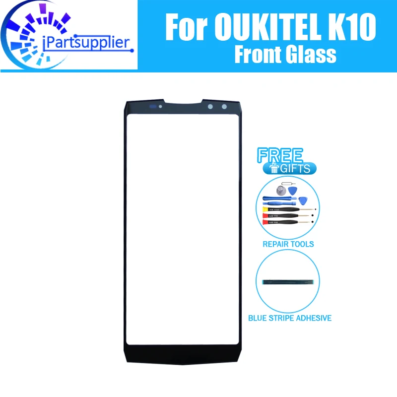 

OUKITEL K10 Front Glass Screen Lens 100% New Front Touch Screen Glass Outer Lens for OUKITEL K10 +Tools