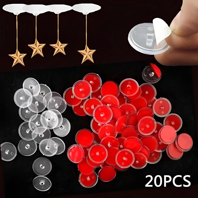 20PCS Strong Self Adhesive Hooks 2cm Suction Small Round Disc