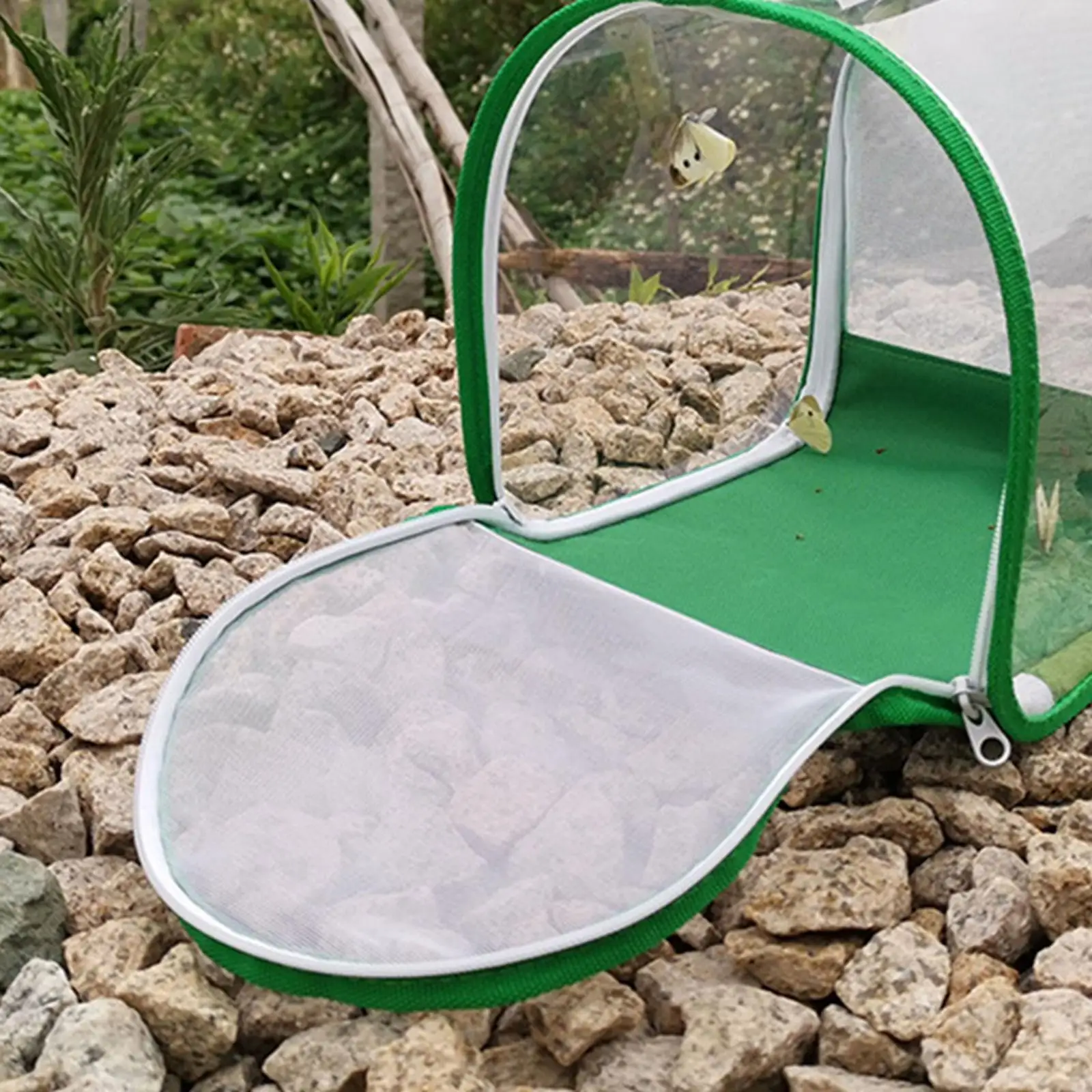 Insect and Butterfly Habitat Cage Observation Polyester Handle Plant Terrarium for Caterpillar Raising Kids
