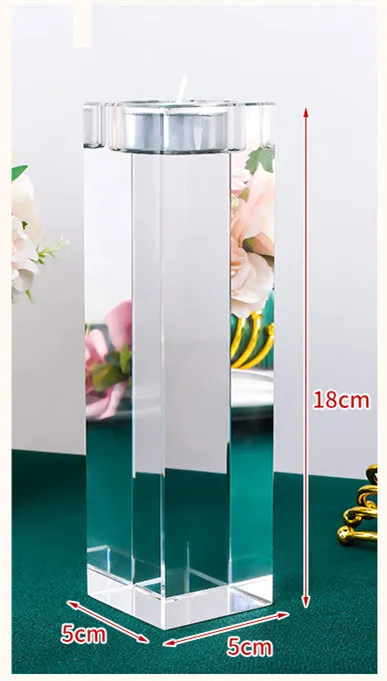 Bougeoirs En Cristal K9 - Lot De 2 - Hauteur 19cm - Pour Bougies Chauffe-plat 6cm - Décoration Table élégante