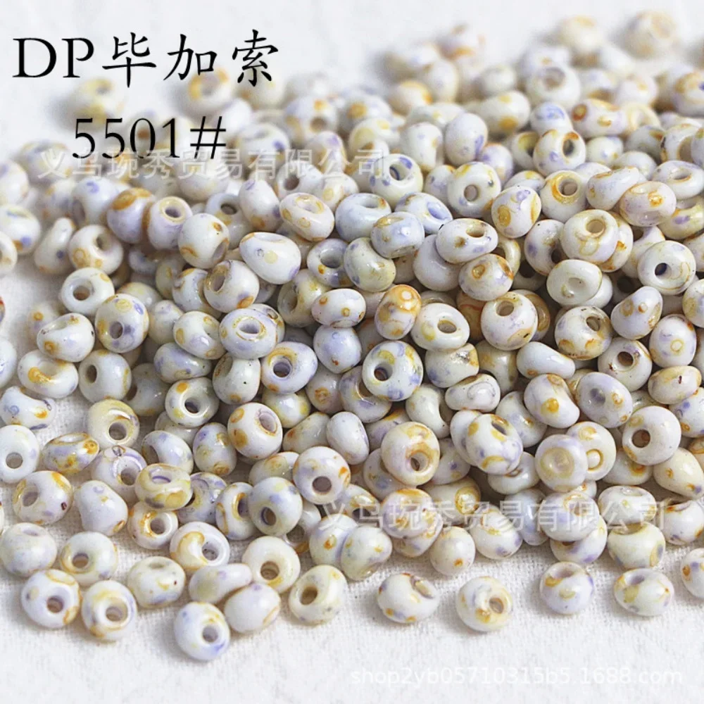 450g 고품질 4mm 피카소 물방울 모양 유리 비즈 수제 DIY 팔찌 목걸이 액세서리 재료