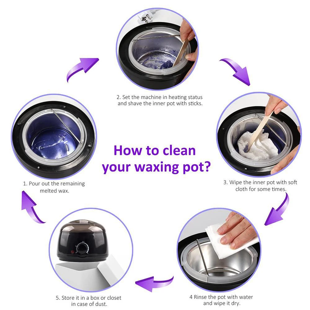 500ml Wax Machine for Hair Removal Paraffin Heater Wax Beans Depilatory Epilator Wax-melting Pot