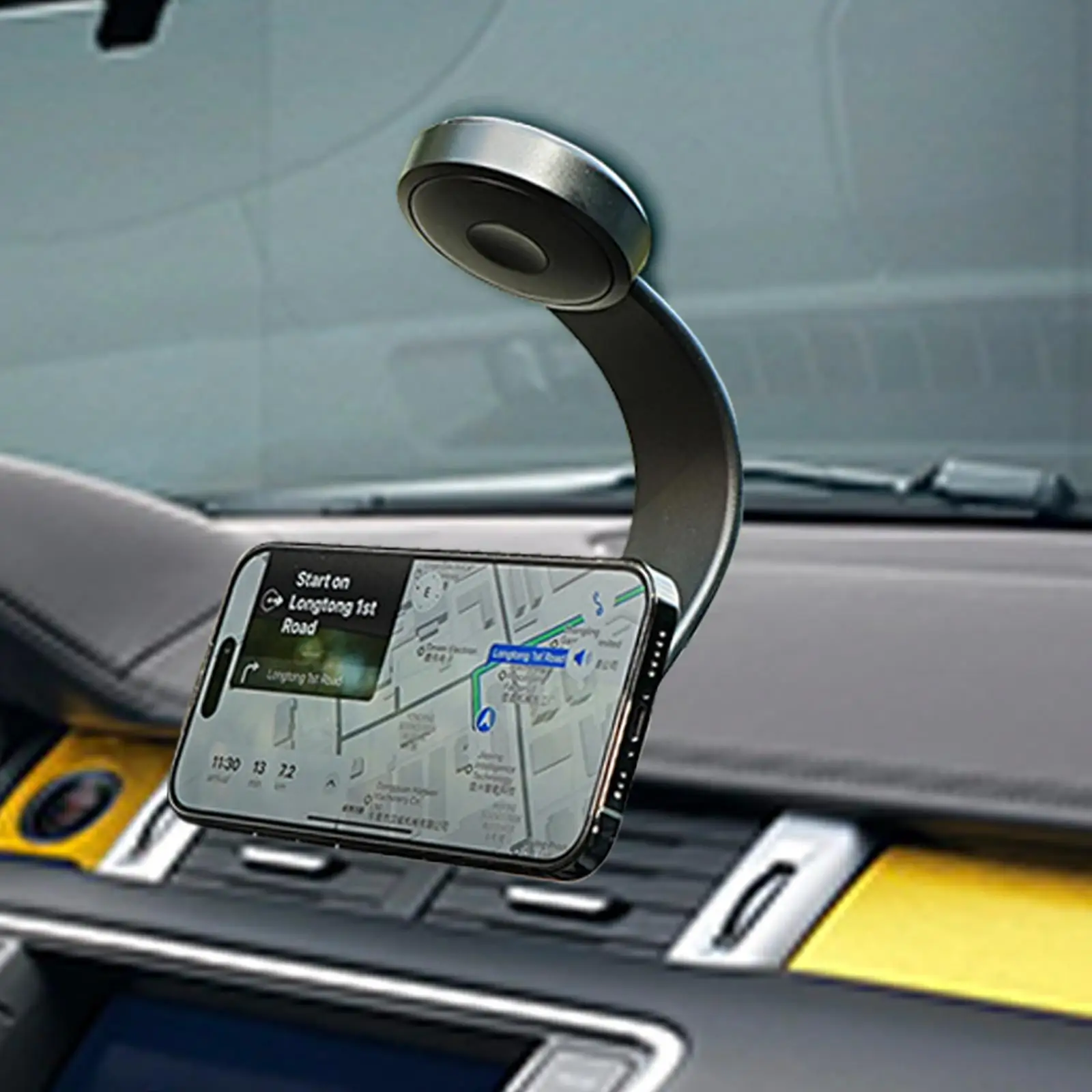 Magnetic Car Phone Holder Bendable Phone Tablet Holder 360 Rotatable Video Recording Rack For Home Outdoor Car Golf Cart Selfie