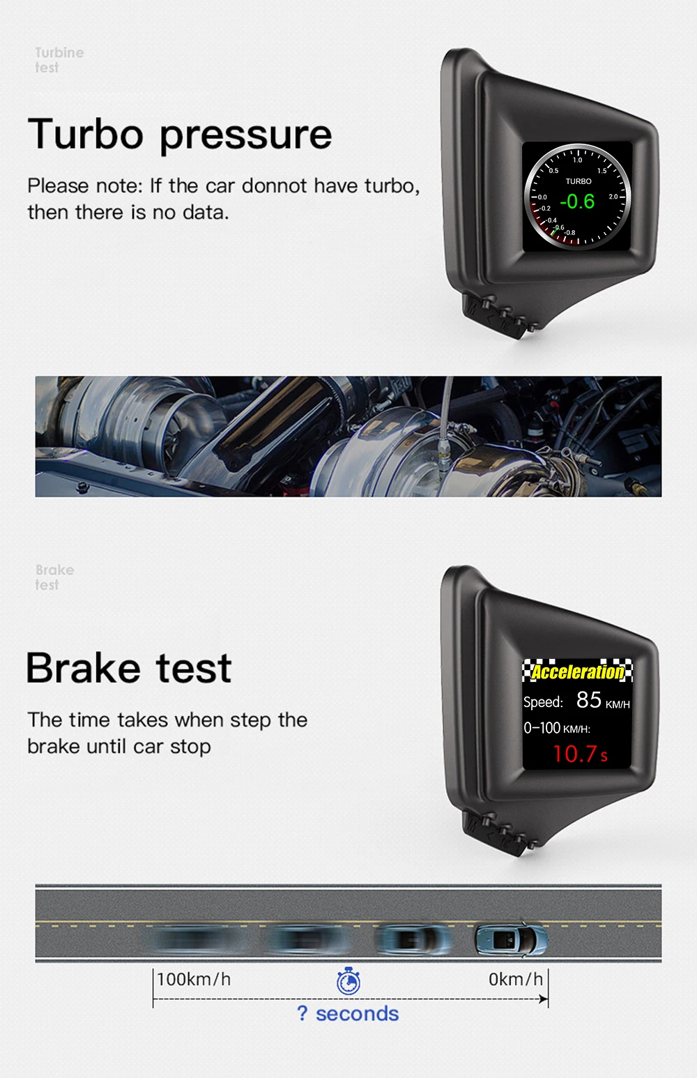 P8 OBD Auto HUD Head-Up-Display mit großer Schrift, Anzeige für Öltemperatur, Geschwindigkeit, Drehzahl, Spannung, Wassertemperatur, Uhr, Kraftstoffverbrauch, Autozubehör – Detail 13