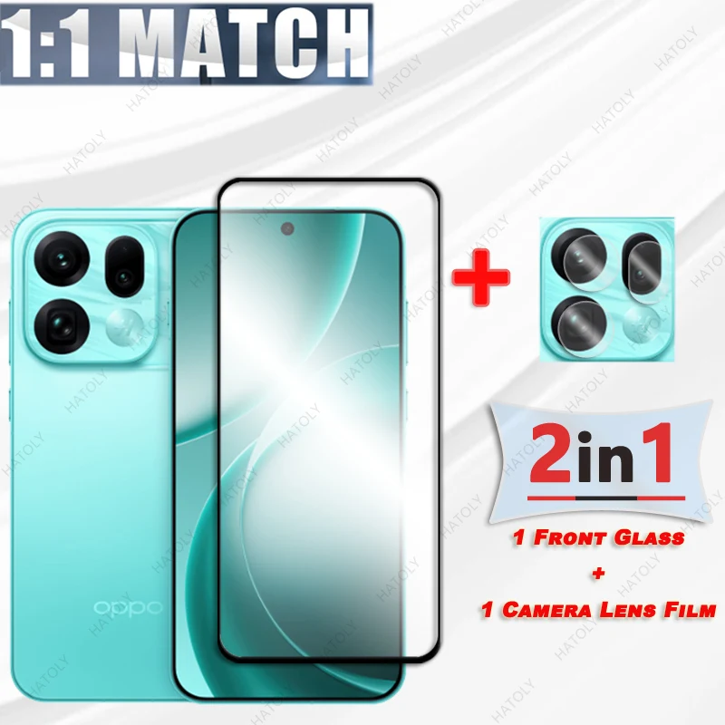 Premium Black Edge Glass Screen Protector with Camera Lens Shield