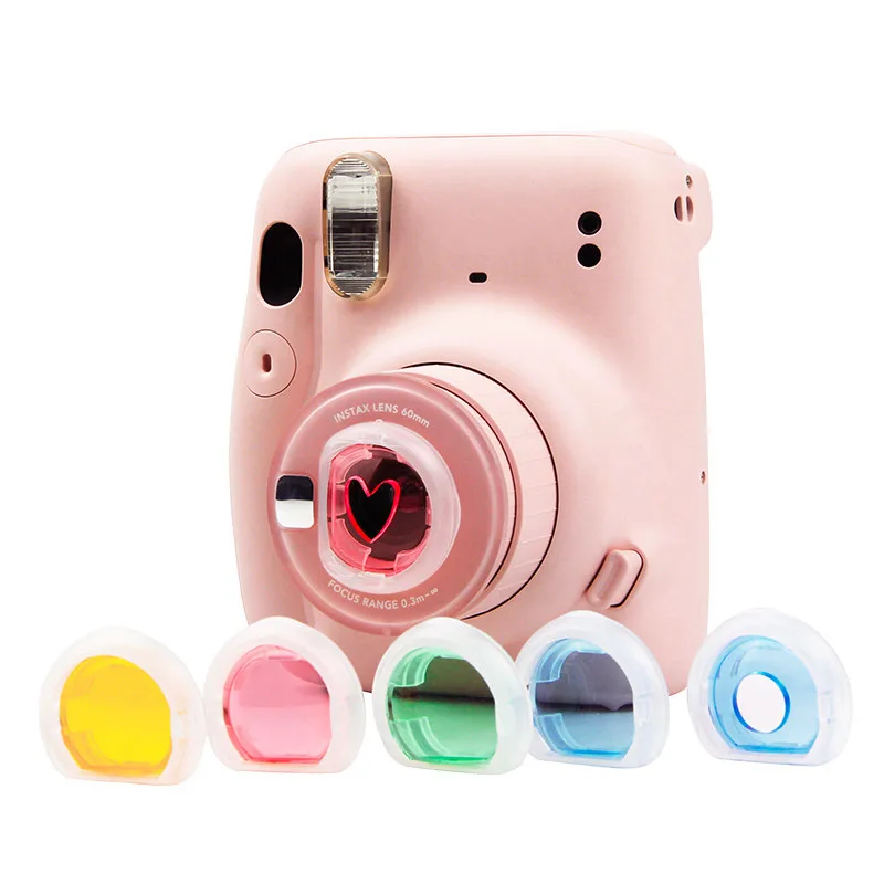 6 PCS Set Close-up Lens Colorful Color Filter Mirror for Fujifilm Instax Mini 11 Instant Film Cameras Photographic Accessories