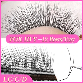 LC/C/D Curl Fox Y Shaped V Type Eyelash Extension 8-13Mix False Lashes Premade Volume Fan Lashes Beauty Cilios 1