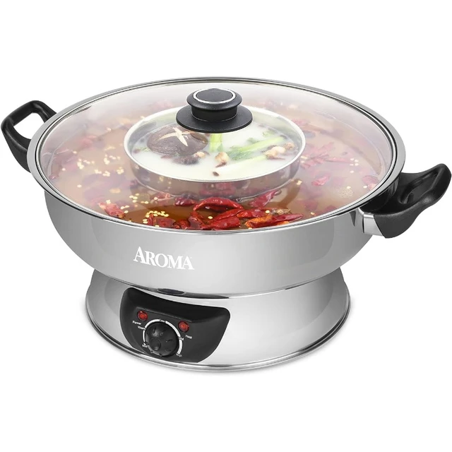 Aroma Stainless Steel Hot Pot Silver (ASP-600)