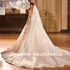 Customized Robe Mariee 2 in 1 Long Sleeve Ball Gown Wedding Dress Illusion Back Vestido De Novia Beading Appliques Gelinlik 2