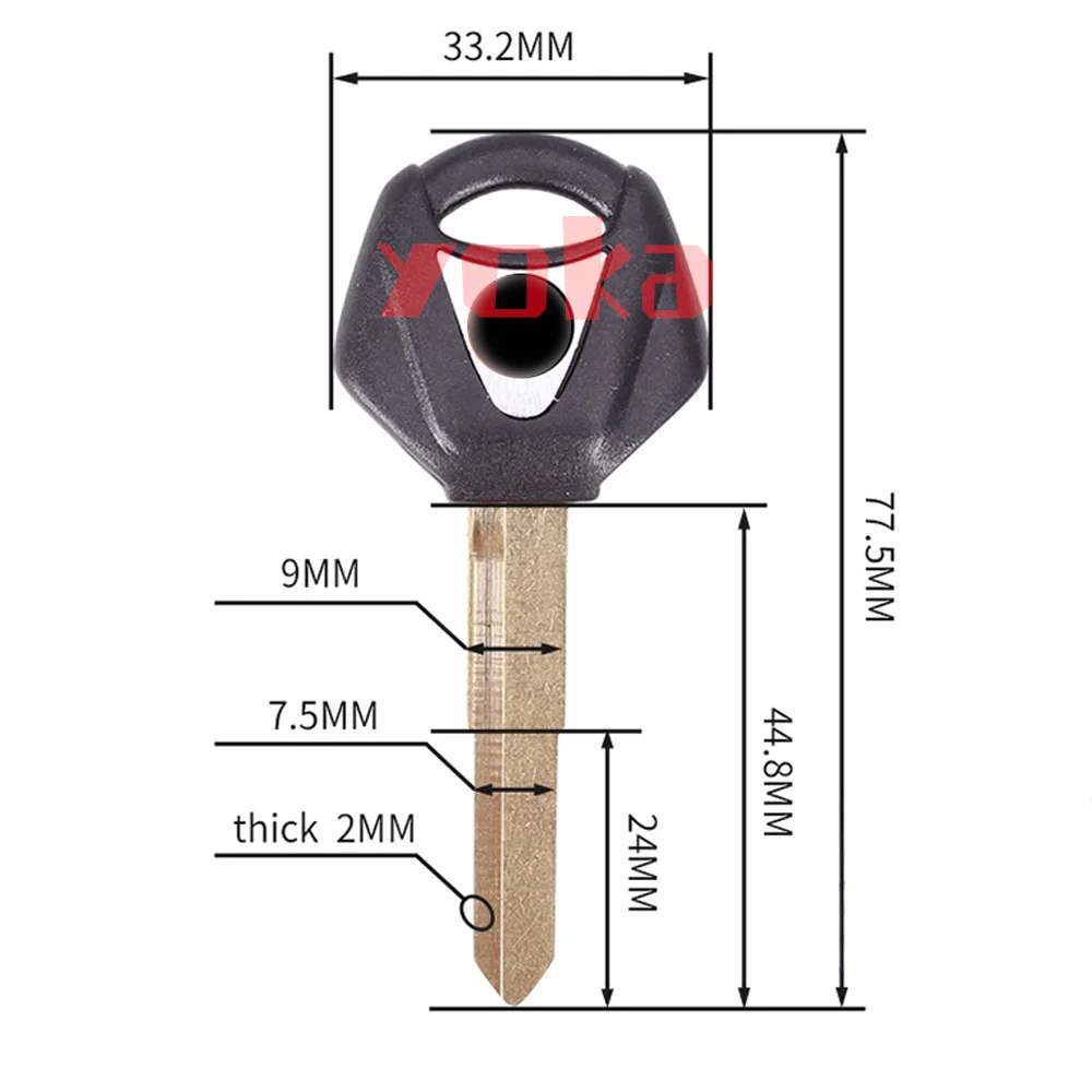 Motorcycle Blank Key Uncut Blade For Yamaha Mt01 Mt03 Mt07 Mt09 TDM850 TDM900 FZR250 FZR400 XJR400 XJ6 XJR1300 FJR1300 motorcycle keys motorcycle key head motorcycle key accessories