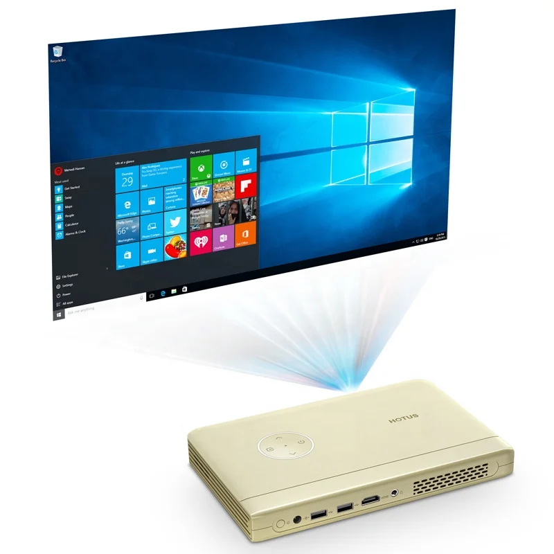 

Portable DLP projector high resolution home theater system intelligent screenless computer business office