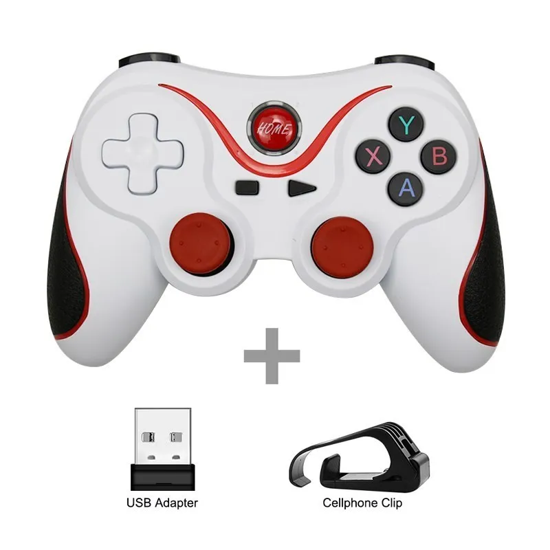 Wireless 3.0 Game Controller Terios T3/X3 For PS3/Android Smartphone Tablet PC With TV Box Holder T3+ Remote Support Bluetooth 