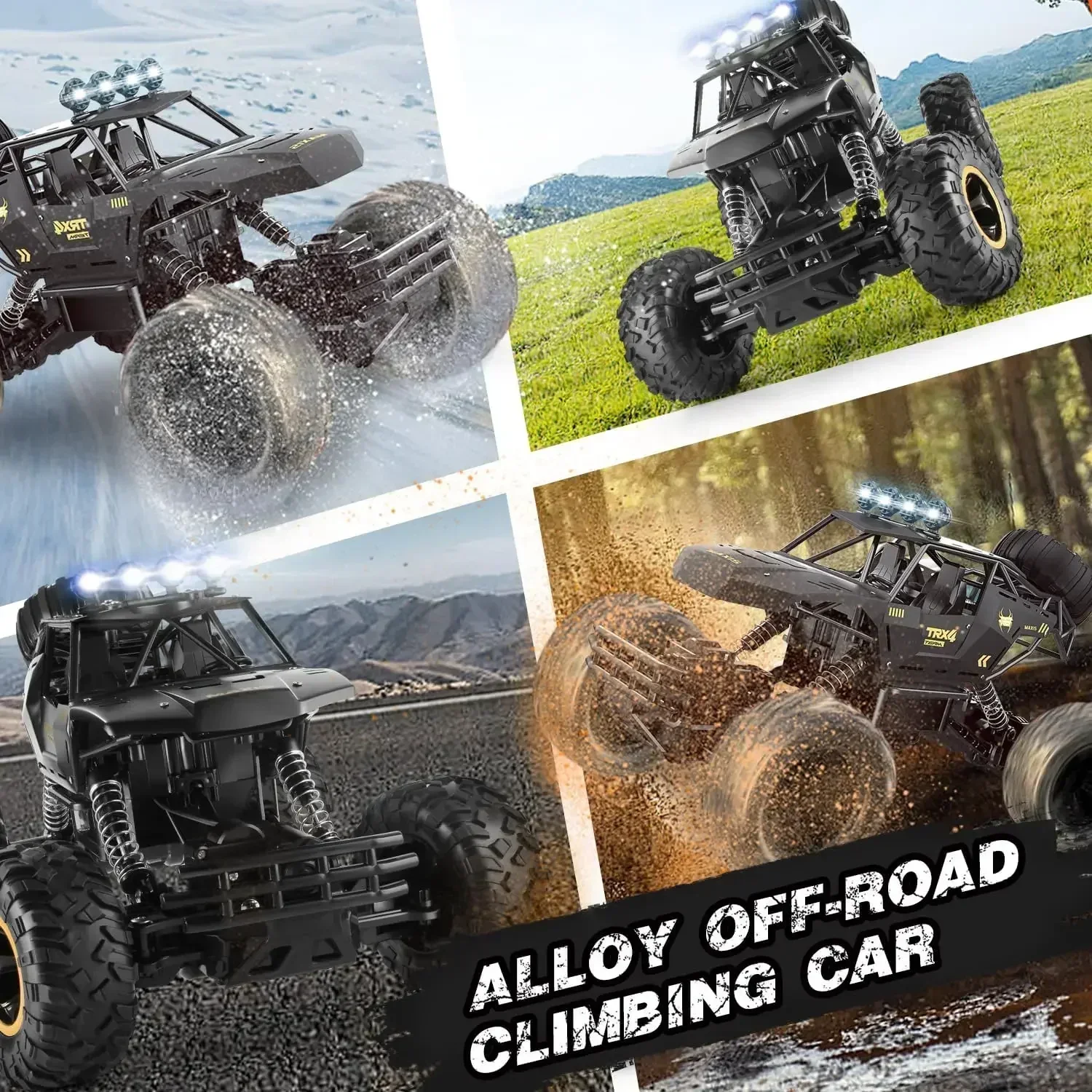 4WD 37CM Remote Control Off Road RC Car Radio Climbing Super Alloy Truck Buggy 4x4 RTR Vehicle Electric Toy Childrens Kids Gifts 3