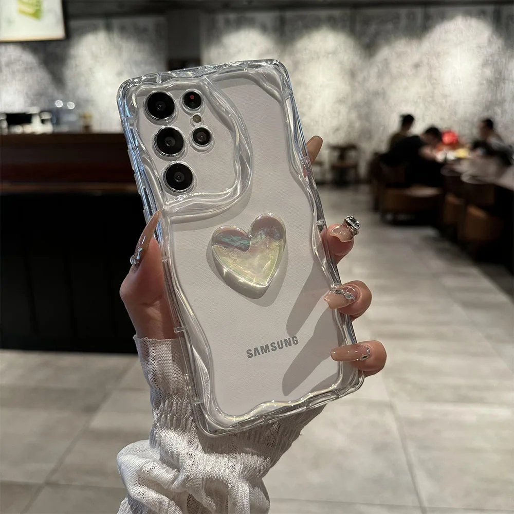 3D Love Heart Silicone Phone Case Cover