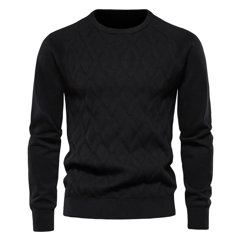 Men's Sweater 2023 Autumn And Winter New Slim-Fit Bottom Sweater Casual Large Size Knitted Top
