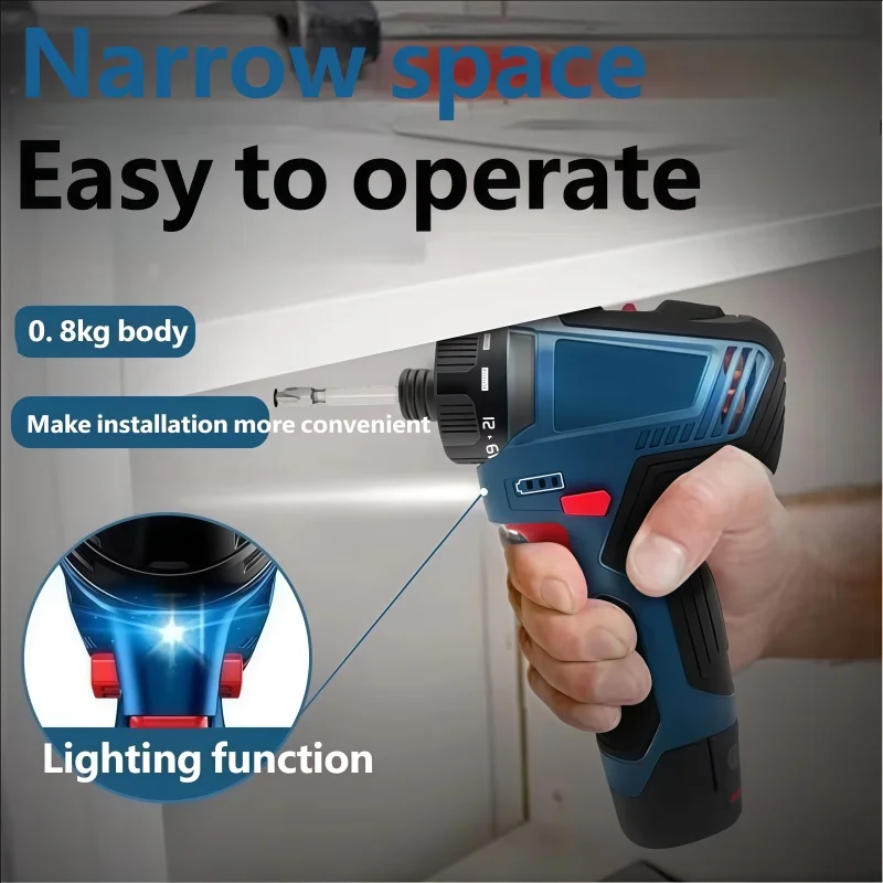 Brushless Drill Electric Screwdriver Multi-function Power Tool for Bosch 12V Hom