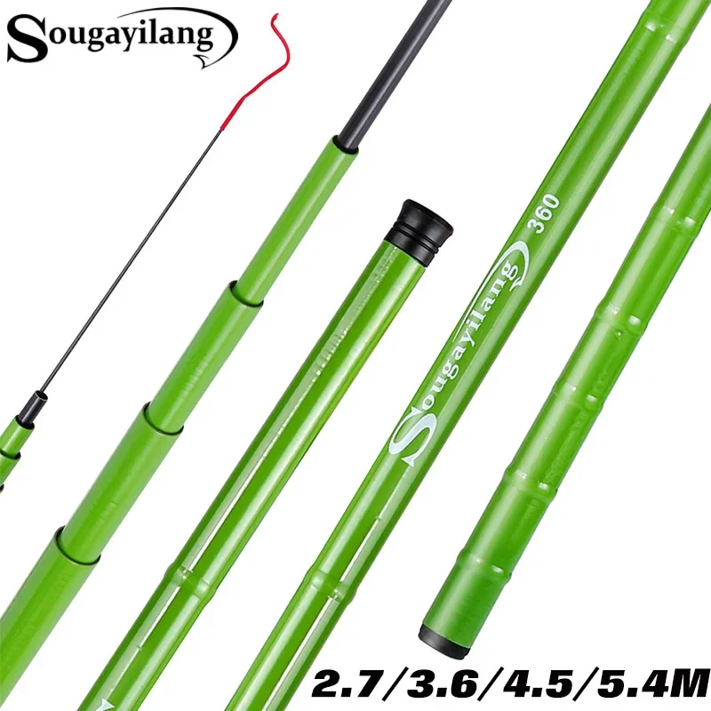 Sougayilang Hard Carbon Fiber Ultra Light Telescopic Carp Fishing Rod 2.7/3.6/4.5/5.4M 1