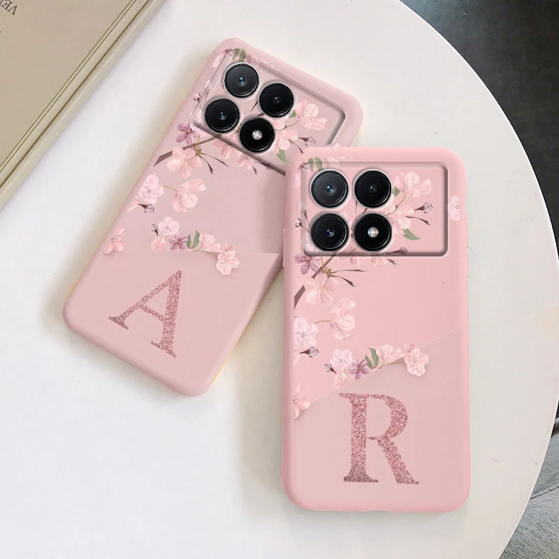 For Poco X6 Pro Case Cute Flowers Letters Shockproof Soft Silicon Protector Coque For Xiaomi PocoX6 Pro Phone Case X 6 Pro Funda 3