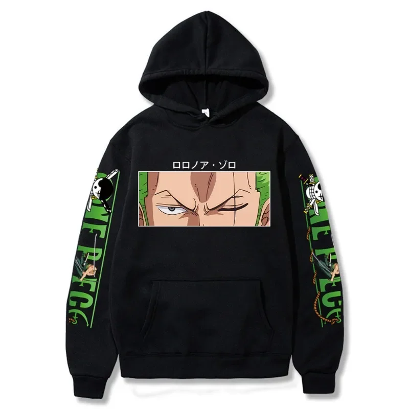 

Cartoon Sweatshirt One Piece Luffy Zoro Nami Usopp Chopper Robin Franky Brook Couple Printed Long-sleeved Loose Casual Hoodie