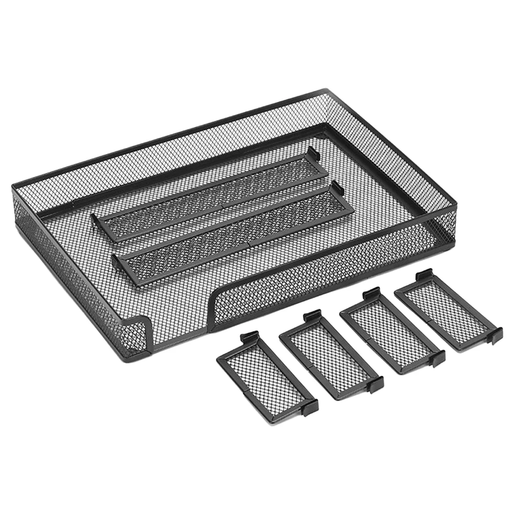 

Desk Drawer Organizer Tray Compartments Mesh Drawer Organizer Storage Tray Metal Pen Holder