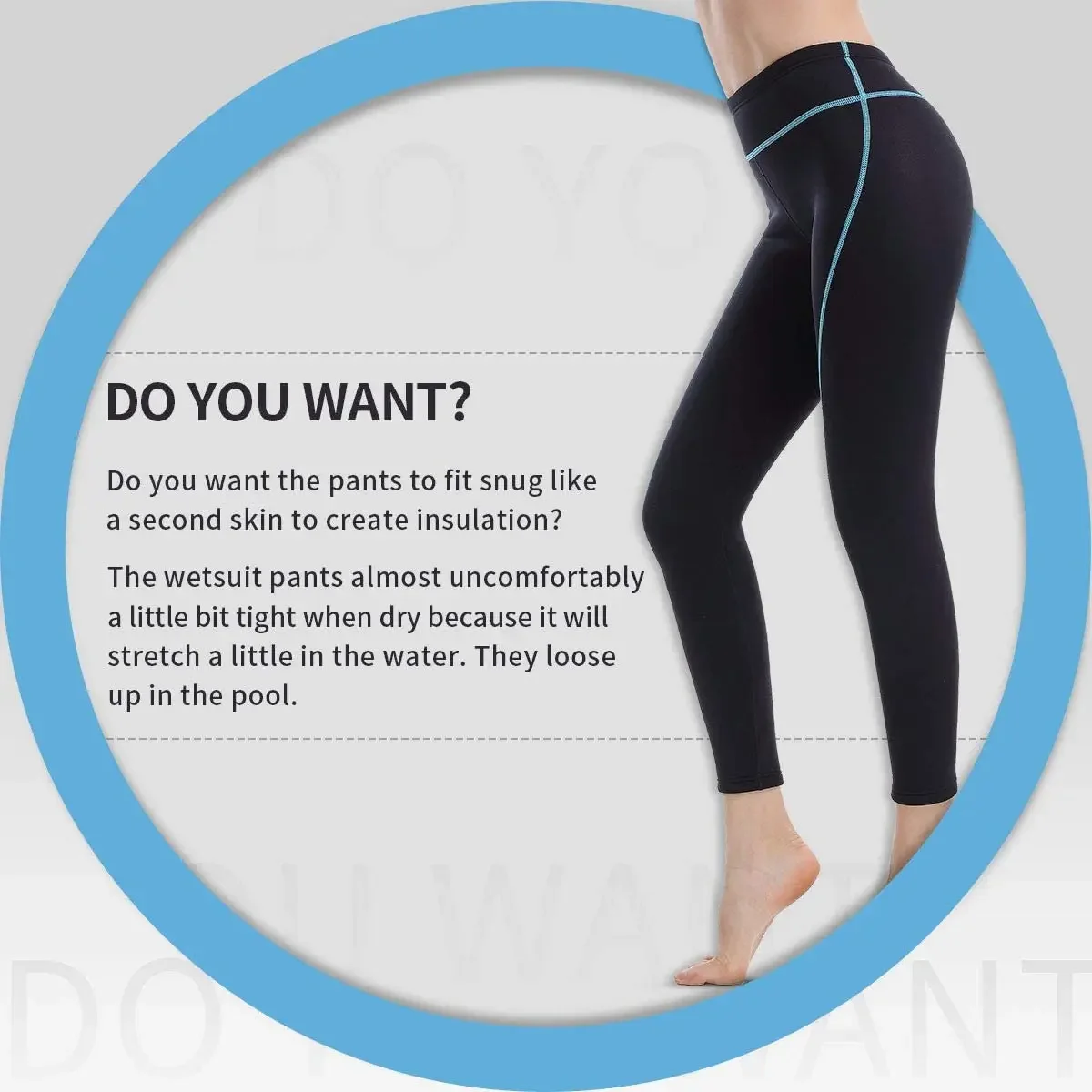 Women's Wetsuit Pants 2mm Neoprene Sauna Leggings Keep Warm for Water Aerobics Diving Surfing Swimming Snorkeling Scuba Kayaking 5