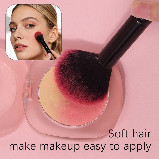 10PCS multi-functional makeup brush set + makeup fan-shaped powder puff + Soft mini sponge egg travel portable beauty tool