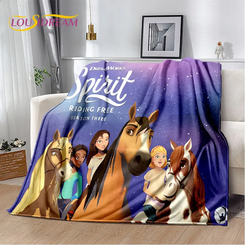 Spirit Riding Free Hors Manta De Felpa Suave De Dibujos Animados