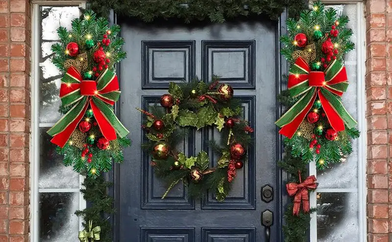 

Christmas Swag Christmas Teardrop Door Garland Christmas Decorations 2024 Garland Ornament Non Fading Decor for door window