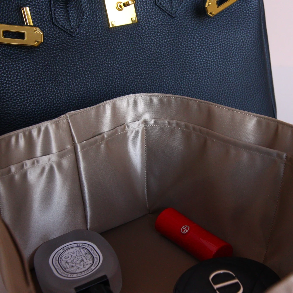 Fits For H Bir kin 25 30 35 Organizer Insert High Density Waterproof Satin Light Suitable innerbag for Birkins 4
