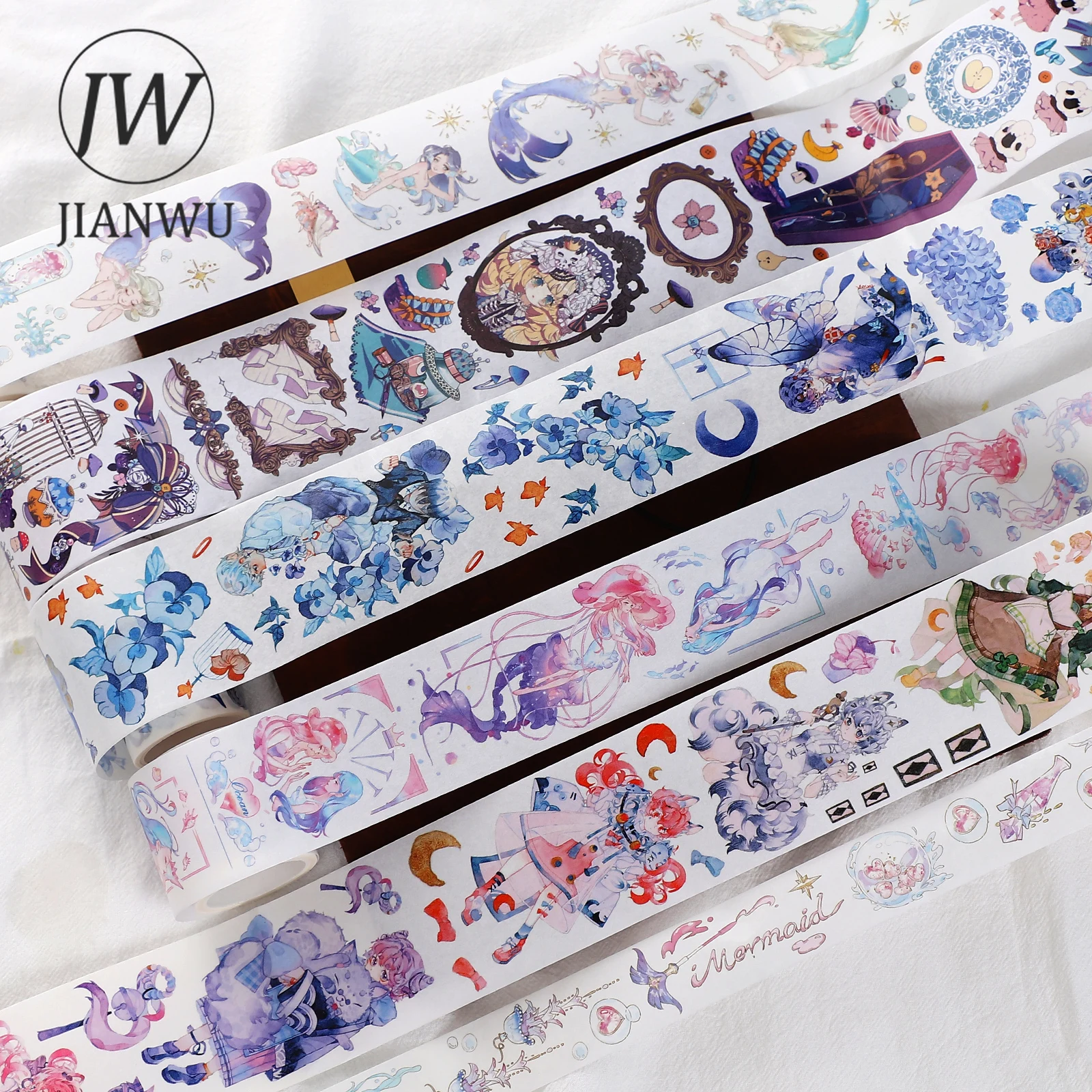 JIANWU 5/6 Rolls/Set Romantic Flowers PET Washi Tape Transparent Cute  Journal Scrapbooking Decoration Masking Tapes Stationery - AliExpress