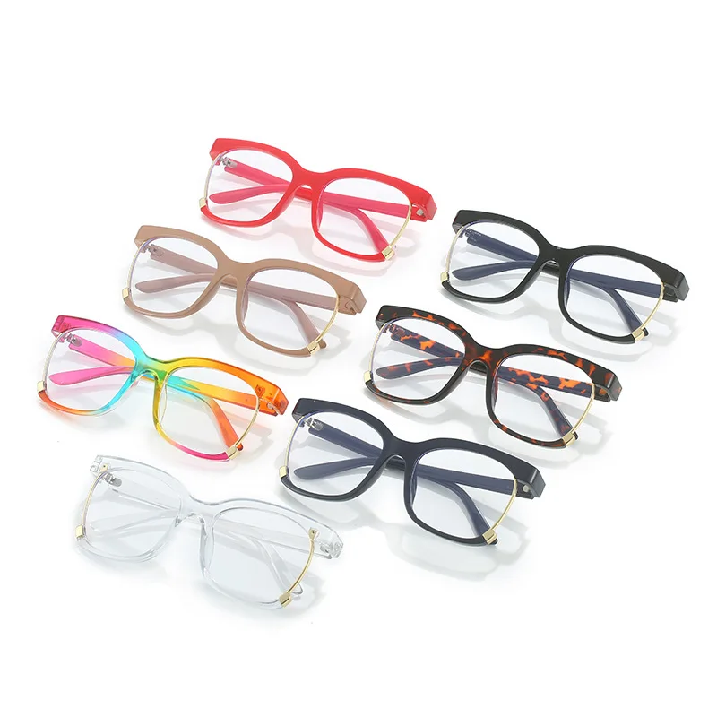 Vintage Women Round Glasses Frames Men Optical Eyeglass Frame Eyewear Fashionable Rainbow Prescription Eyewear Lightweight