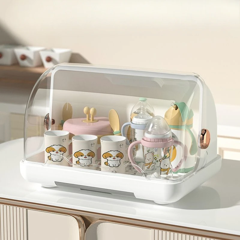 Baby Bottle Sterilizer, Baby Tableware UV Sterilizer Box, Dustproof Multifunctional Storage Box, Bottle Drainer Tool