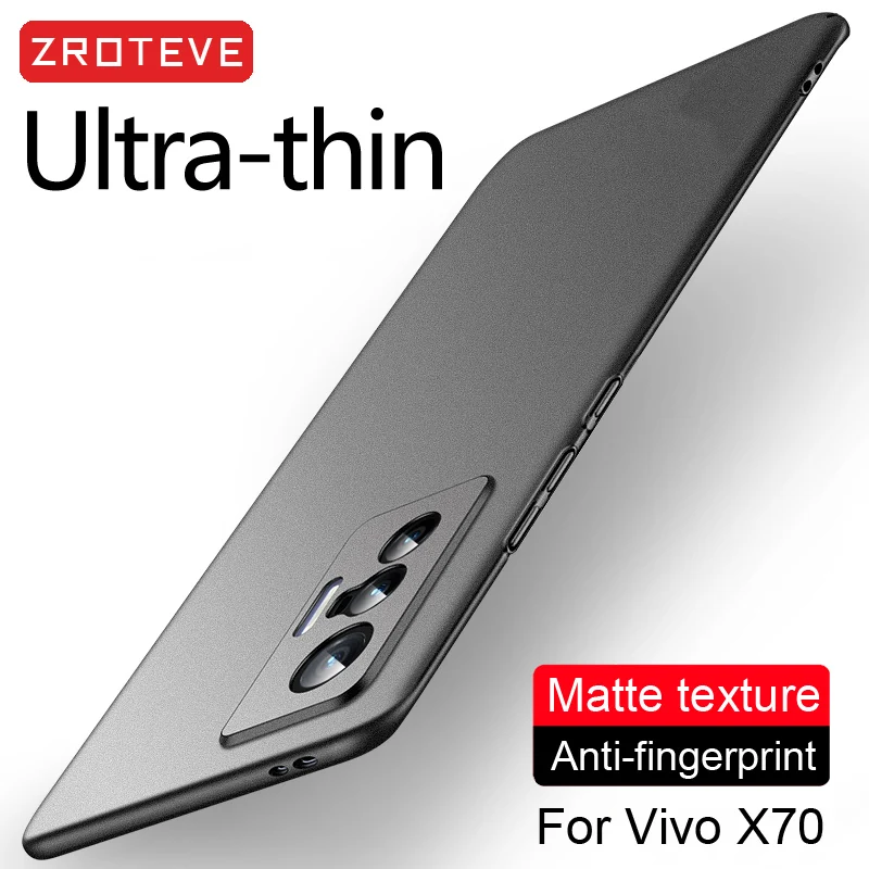 Фото Ультратонкий Жесткий матовый чехол для телефона Vivo X80 X70 Pro Plus VivoX80 VivoX70 Pro + Global №2