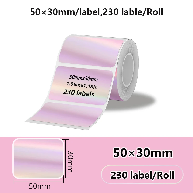 Self-Adhesive Thermal Labels Roll - 150pcs, 50x50mm