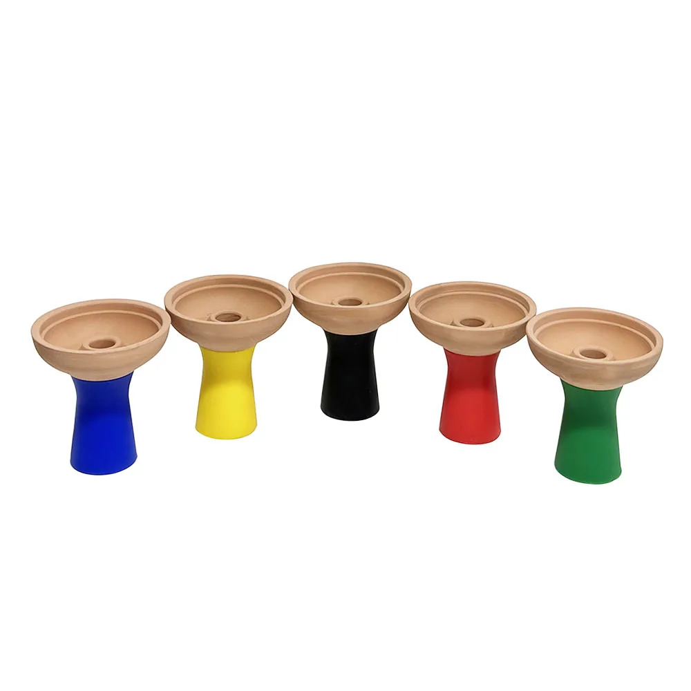 Premium clay phunnel hookah bowl colorful silicone shisha bowl for chicha narguile smoking accessories