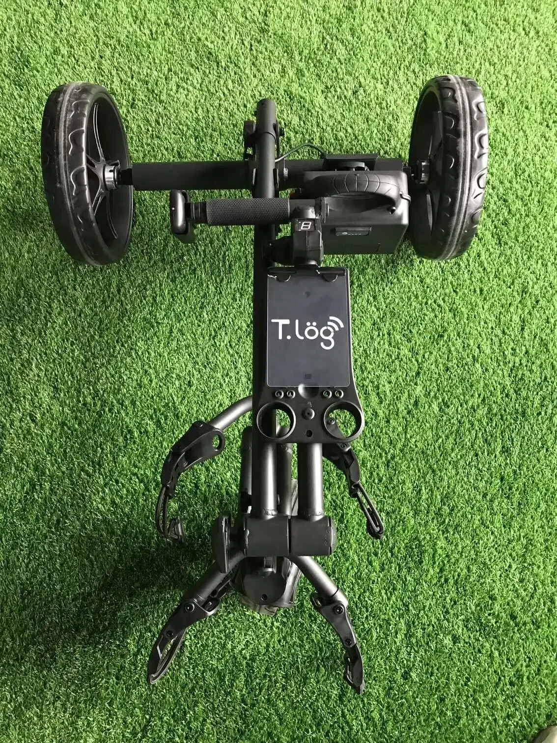 Electric Rechargeable Battery Golf Caddy for Carrying Clubs and Golf Bag W/ Remote Control Anti Tip Wheel & Downhill Control