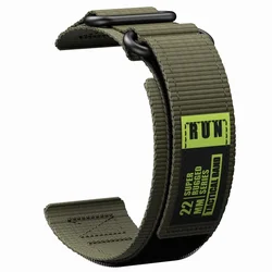 Cinturino Orologio in Nylon Premium 22mm Nero Classico