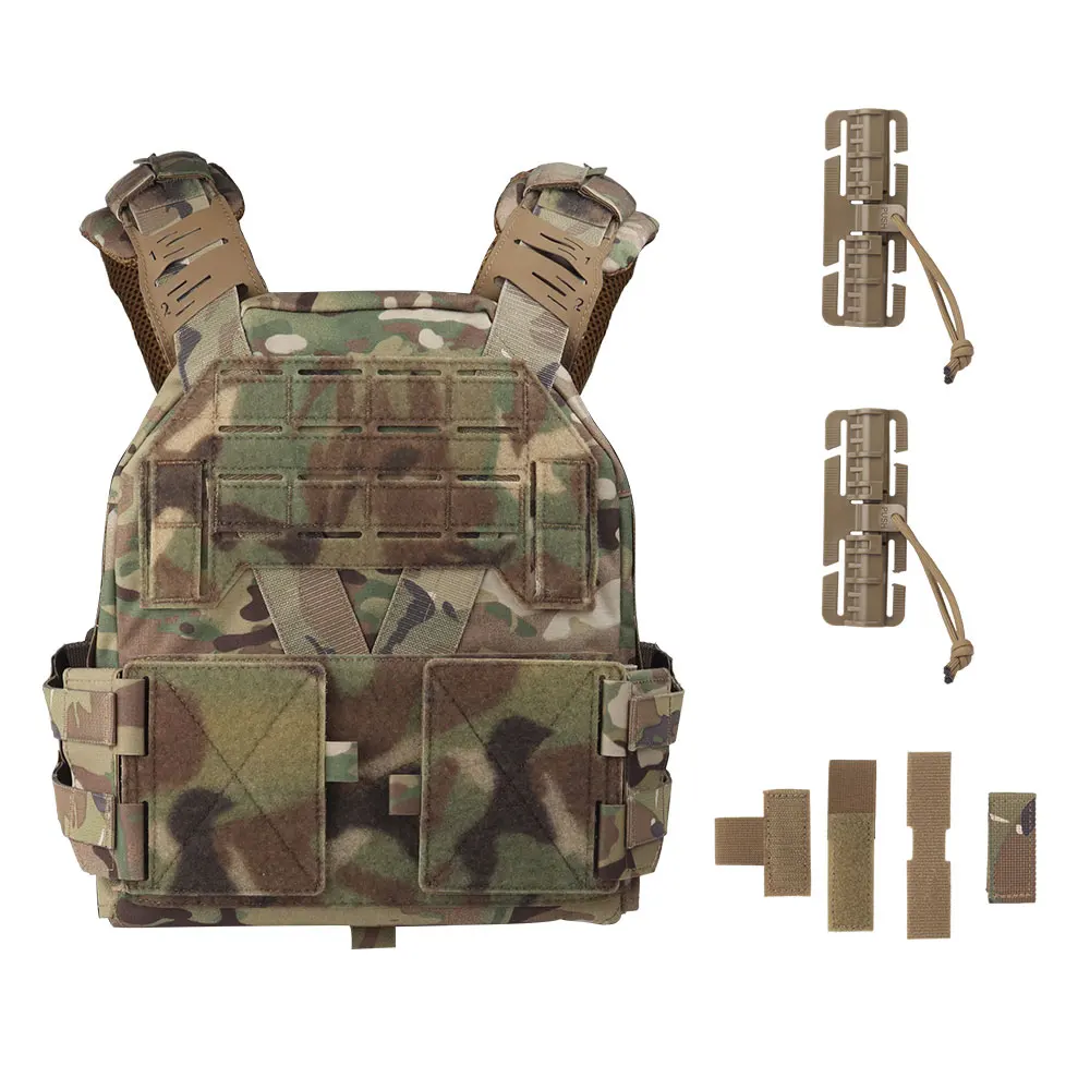 

Tactical KZ Plate Carrier Low-profile Hunting Vest Mesh Comfort Lightweight Utility MOLLE Quick Release Airsoft Equipment Medium