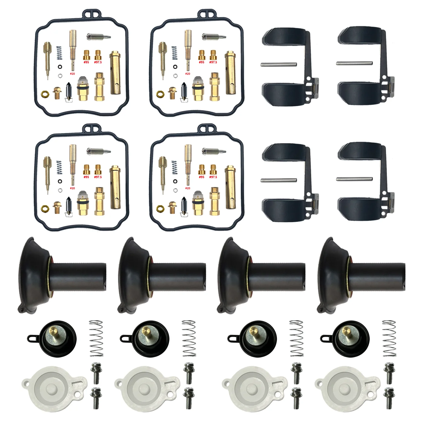 Carburetor Repair Kit Diaphragm For Yamaha XVZ1300A XVZ13A Royal - Foto 9