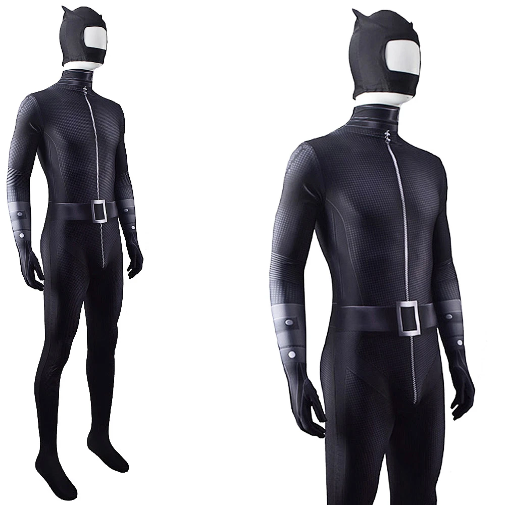 Bat and Cat-Themed Spandex Bodysuit Cosplay Costume for Adults and Kids
