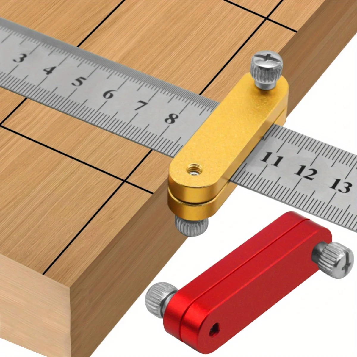 Carpentry Square Carpentry Gauge Woodworking Gauge Woodworking Ruler Scribing Tool Carpenter Square Combination Right Angle Ruler Ruler Positioning Block Adjustment Positioning Limit Scriber Line Marking Gauge