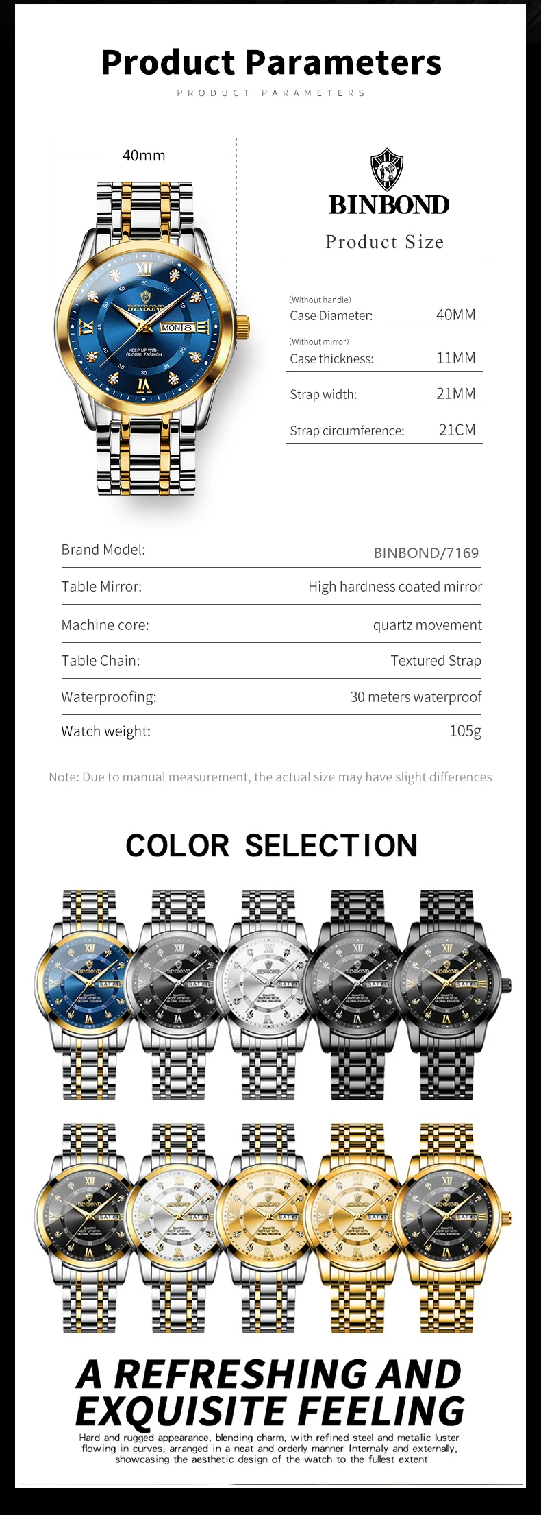 BINBOND B7169 Men's Watch description image 7